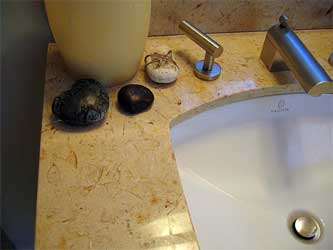 Sink with granite top